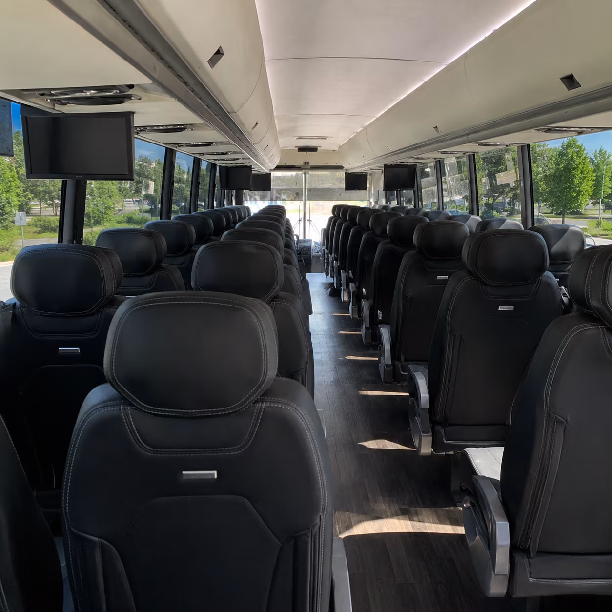 overland park charter bus interior