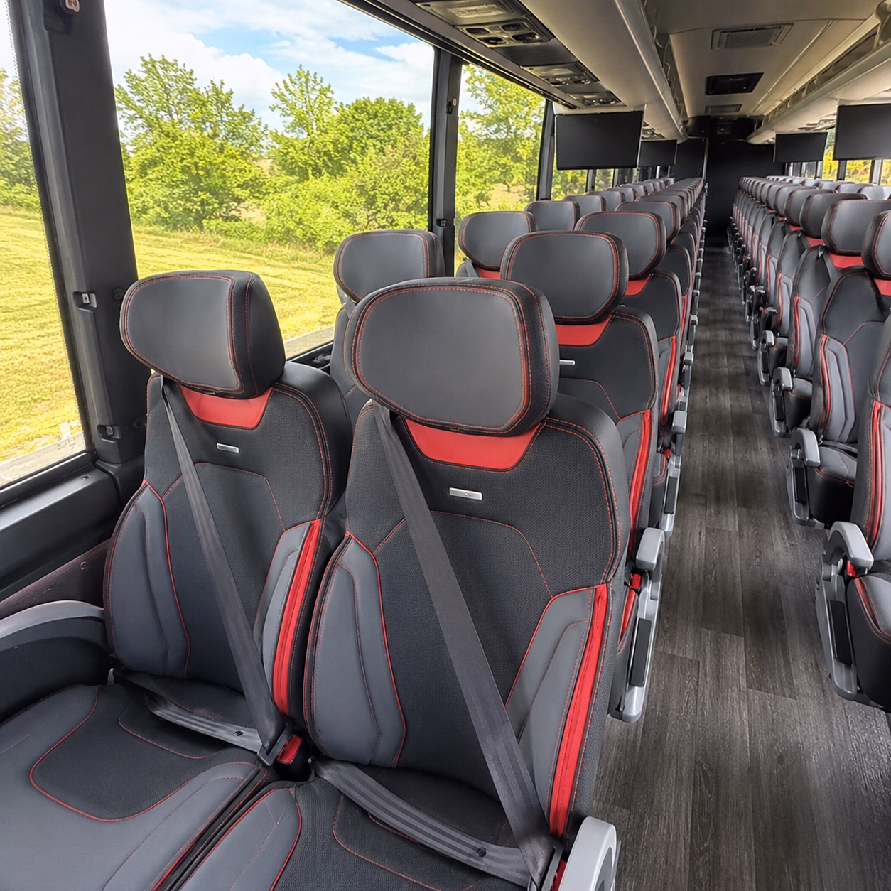 overland park charter bus services interior